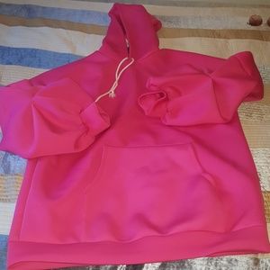 Hoodie dress with balloon sleeves